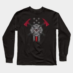 Firefighter Thin Red Line For Dad Long Sleeve T-Shirt